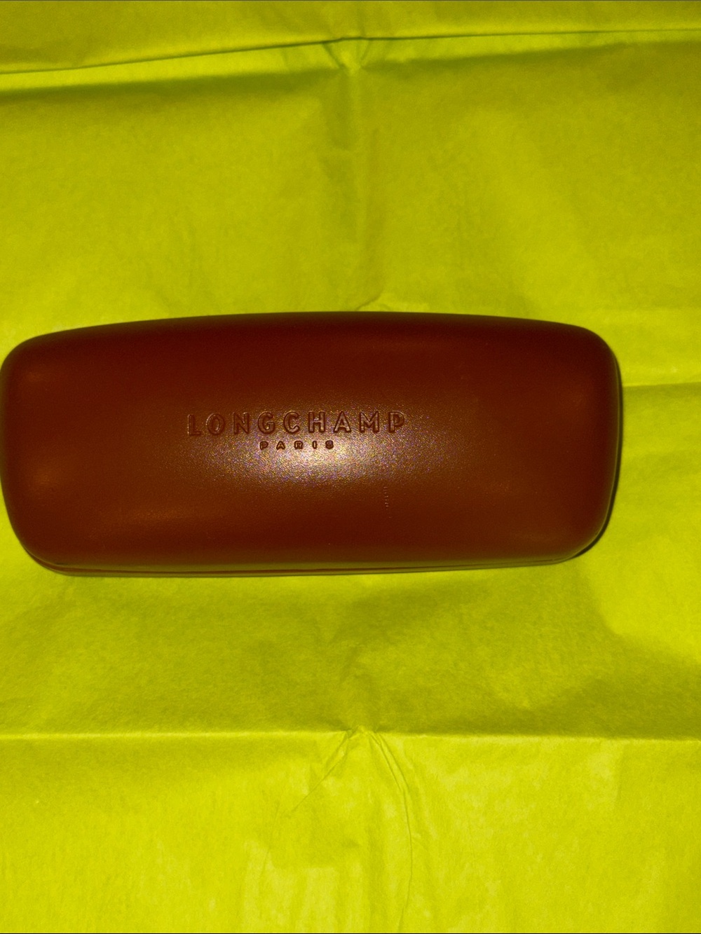 Longchamp Brown Hard Sunglasses Case - Picture 1 of 4
